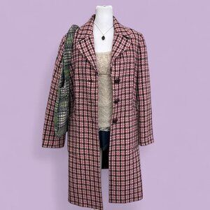 y2k pink plaid tweed downtown it girl elevated basic jacket